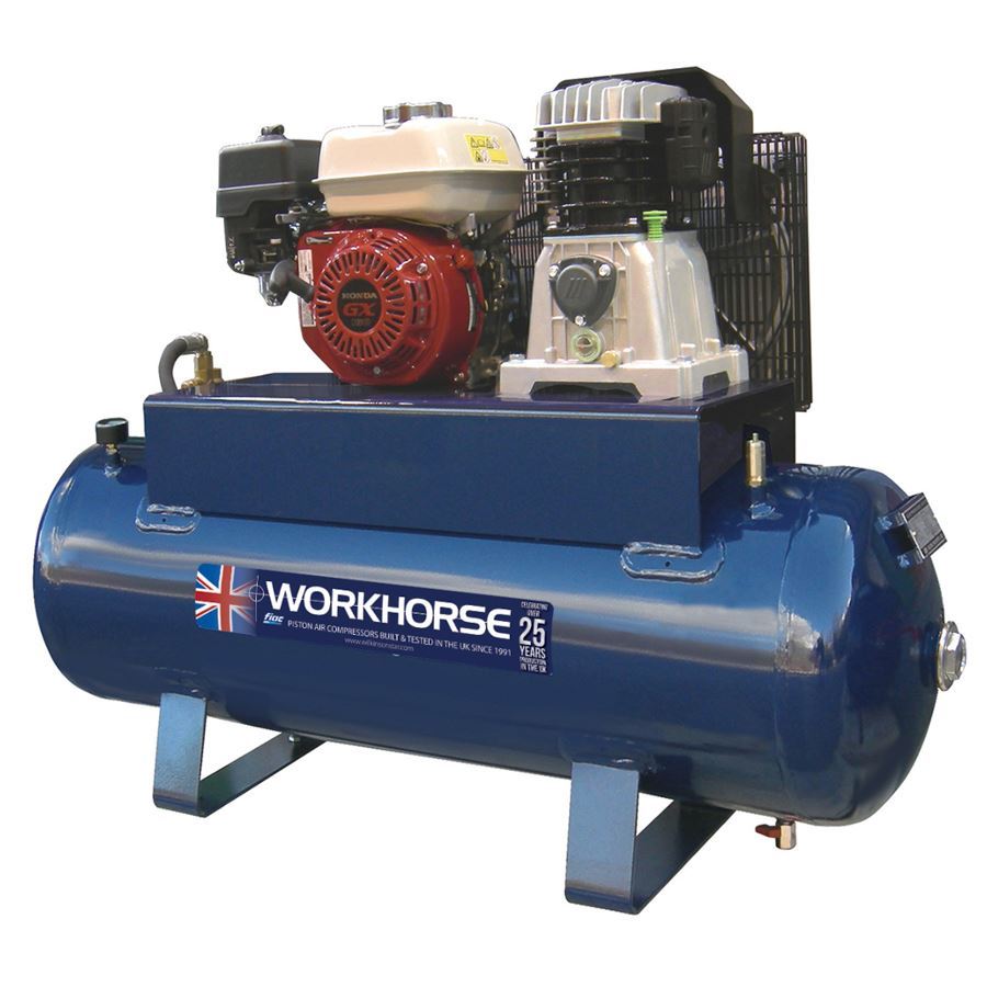 Workhorse Heavy Duty Petrol Air Compressor – 9HP – 150 Litre
