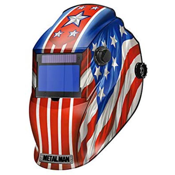 Metal Man APA8735SGC Patriotic BIG Window Variable Shade Auto Darkening Welding Helmet