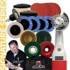 Merlin2- kit, chain cutter, course and medium carbide cutters